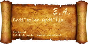 Brüszler Amélia névjegykártya